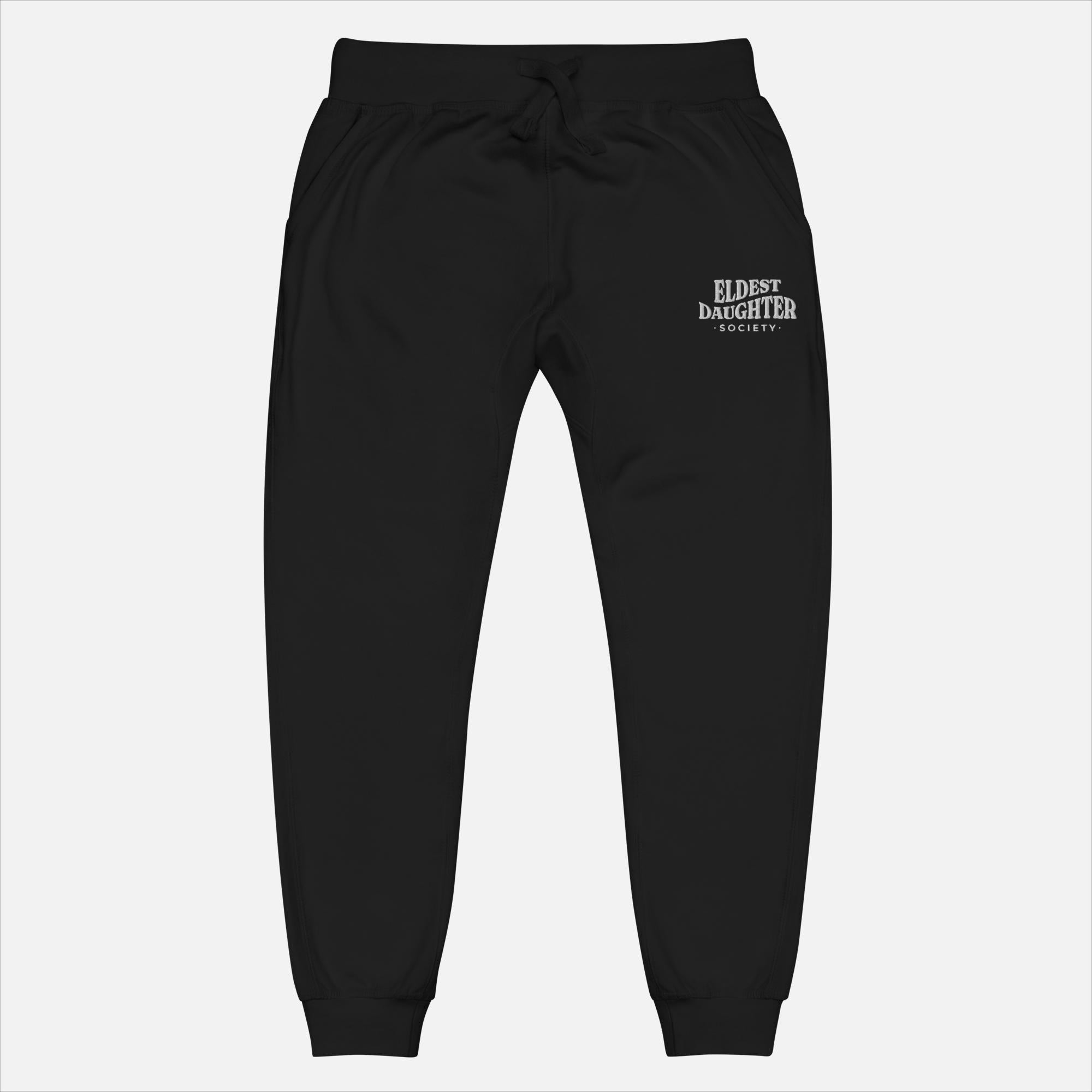 Fleece Sweatpants with Embroidery