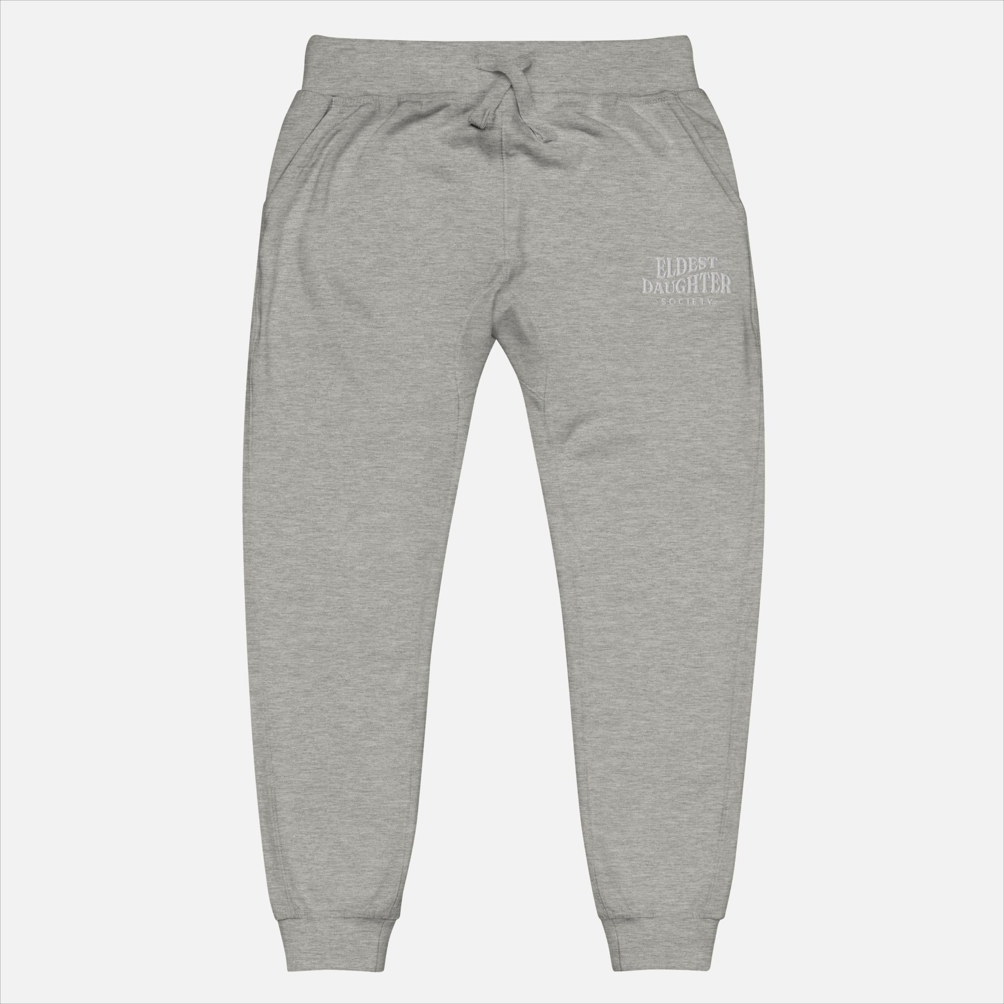 Fleece Sweatpants with Embroidery