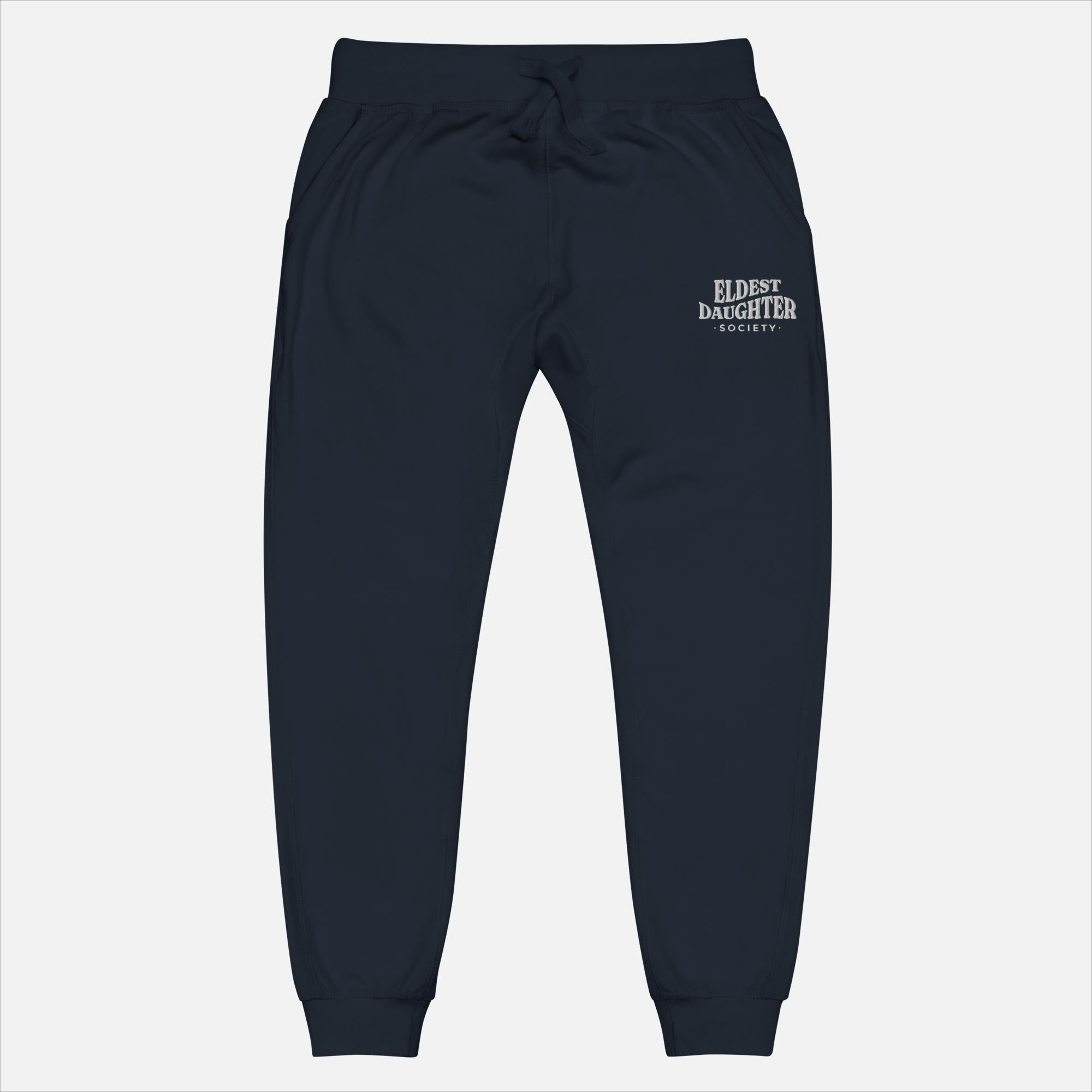 Fleece Sweatpants with Embroidery